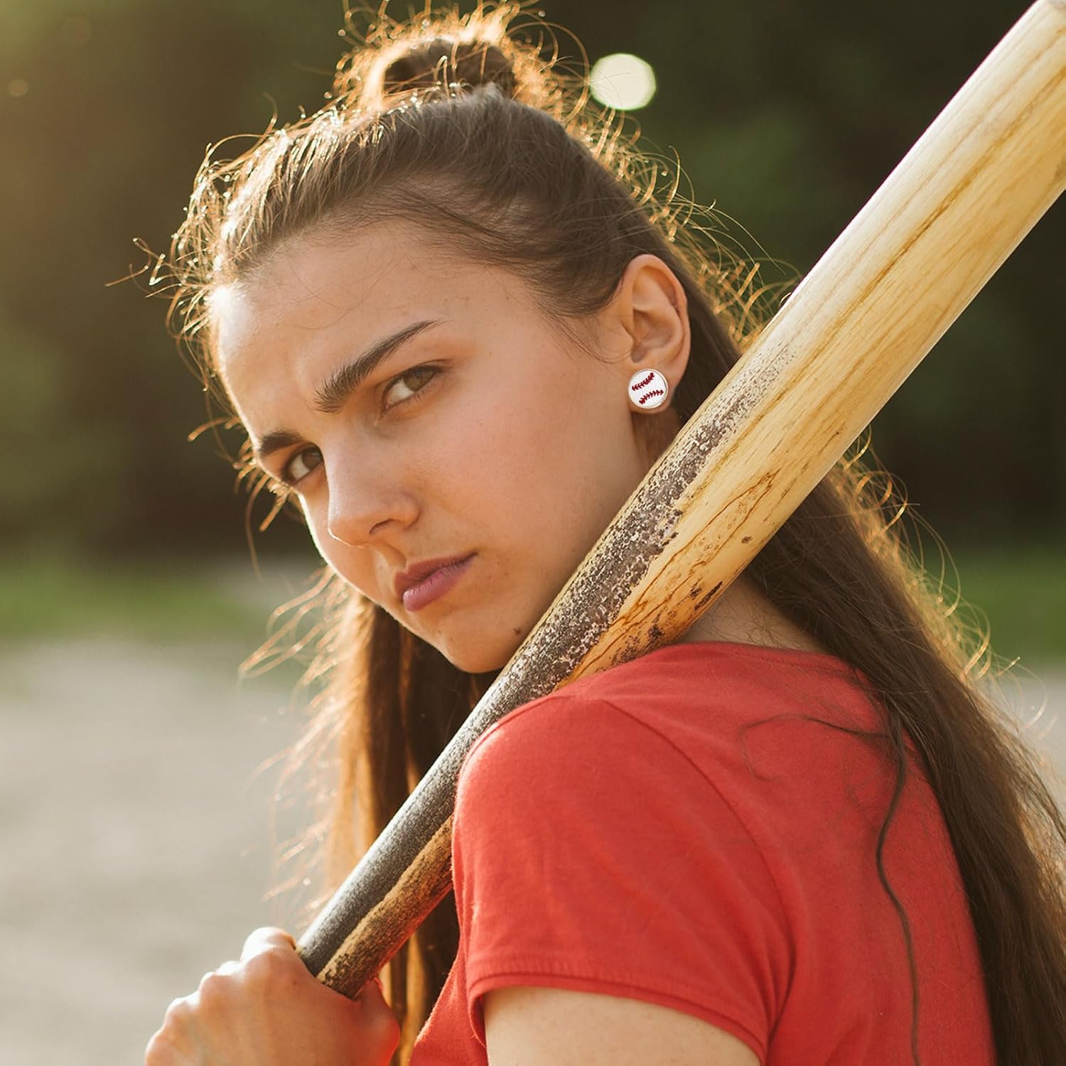 Baseball Earrings for Women Leather Softball Earring Baseball Mom Earrings Jewelry for Sports Ball Fans Player Accessories