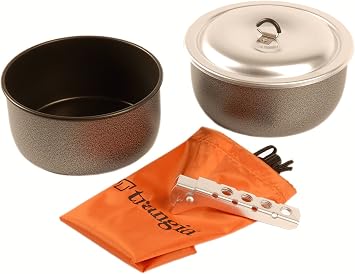 Trangia Tundra 2 Camping Cookset | Includes 2 Pots, Lid, Pot Gripper, Carry Bag