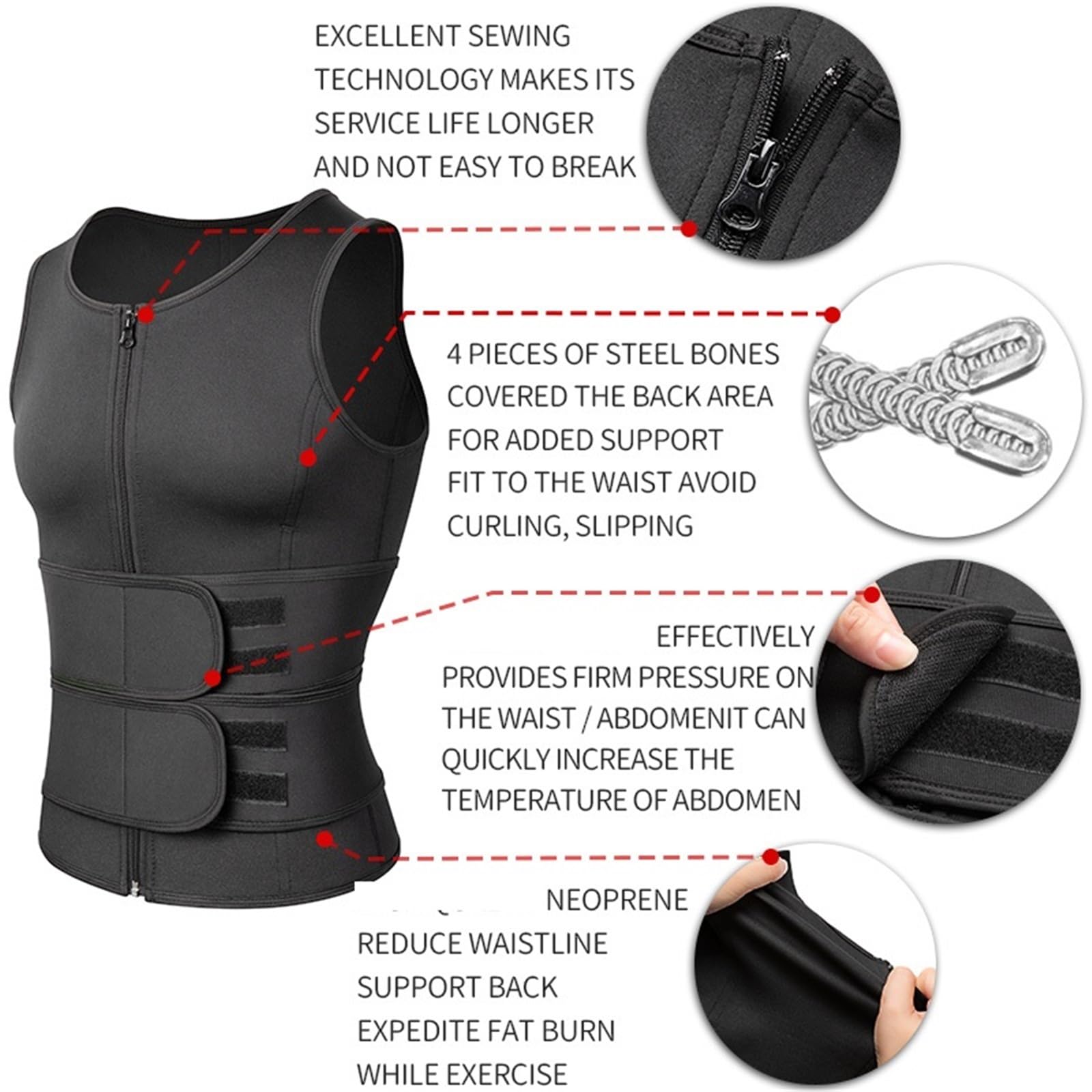 Prendas Moldeadoras Hombre Faja reductora for hombre, chaleco sauna, corsé fitness, moldeador de abdomen, faja, camiseta quema grasa, cinturón reductor(2 PCS Grey 3,M)