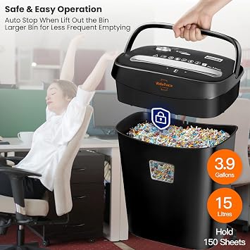 Vidateco 10 Sheet Mini Cut Paper Shredder for Home Office