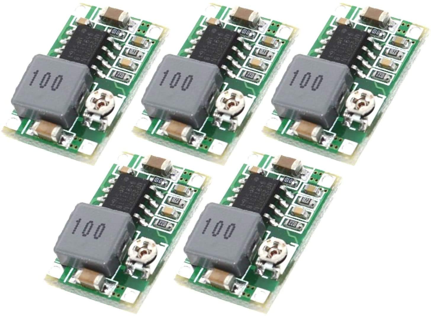 DollaTek 5Pcs Small Mini 360 Adjustable DC Power Supply Module Mini Step Down Module