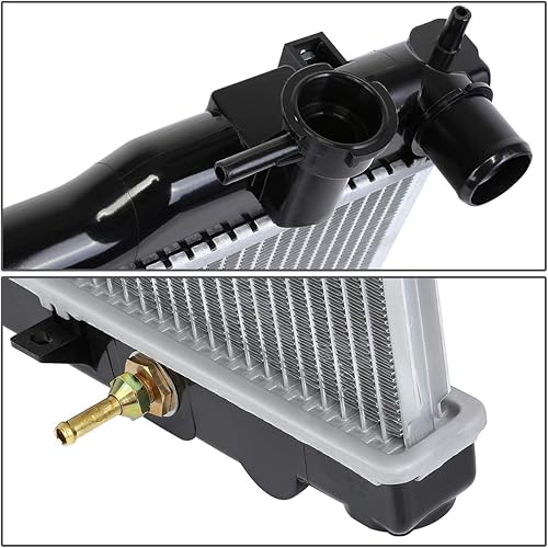 Miniatura 4 de DNA Motoring OEM-RA-2455 Radiador de enfriamiento de núcleo de aluminio de 1 fila compatible con Infiniti G35 Sedan AT 03-04, 27-116 pulgadas de