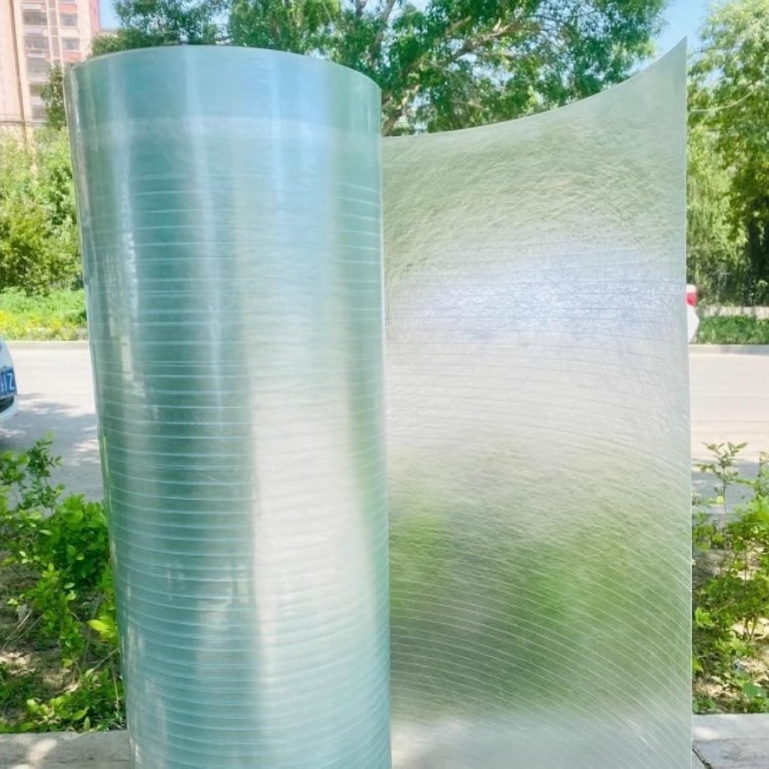 Cubierta de techo transparente para patio y balcón transpirable de 7 metros