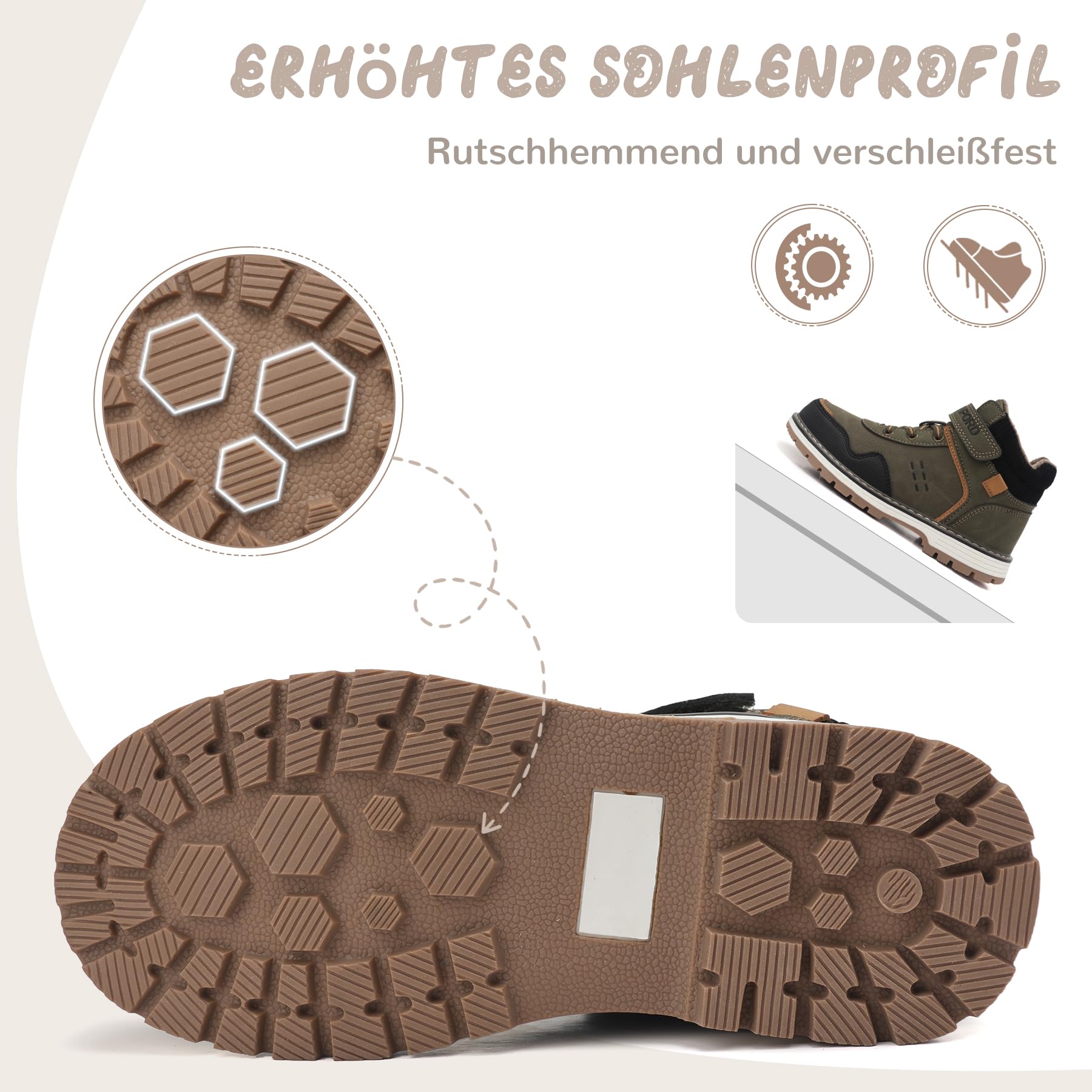 Kinder Winterstiefel Gefüttert Winterschuhe Rutschfest Mädchen Jungen Schneestiefel