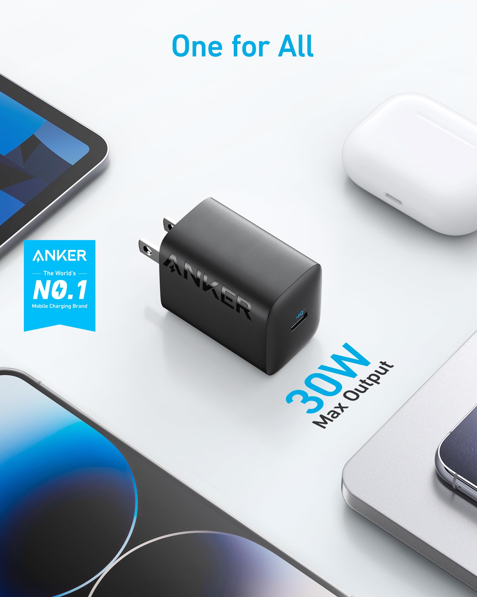 Apple iPhone 13 ブラック Anker 30W充電器付き Amazon.com: Anker 312 30W USB-C Charger, Charger Compact Foldable