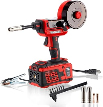 Handheld MIG Welder | Easy Operation Flux Core Welder with Overheat & Voltage Protection, Portable Gasless Handheld Gun | Lightweight 110V for Home DIY & Auto Repair