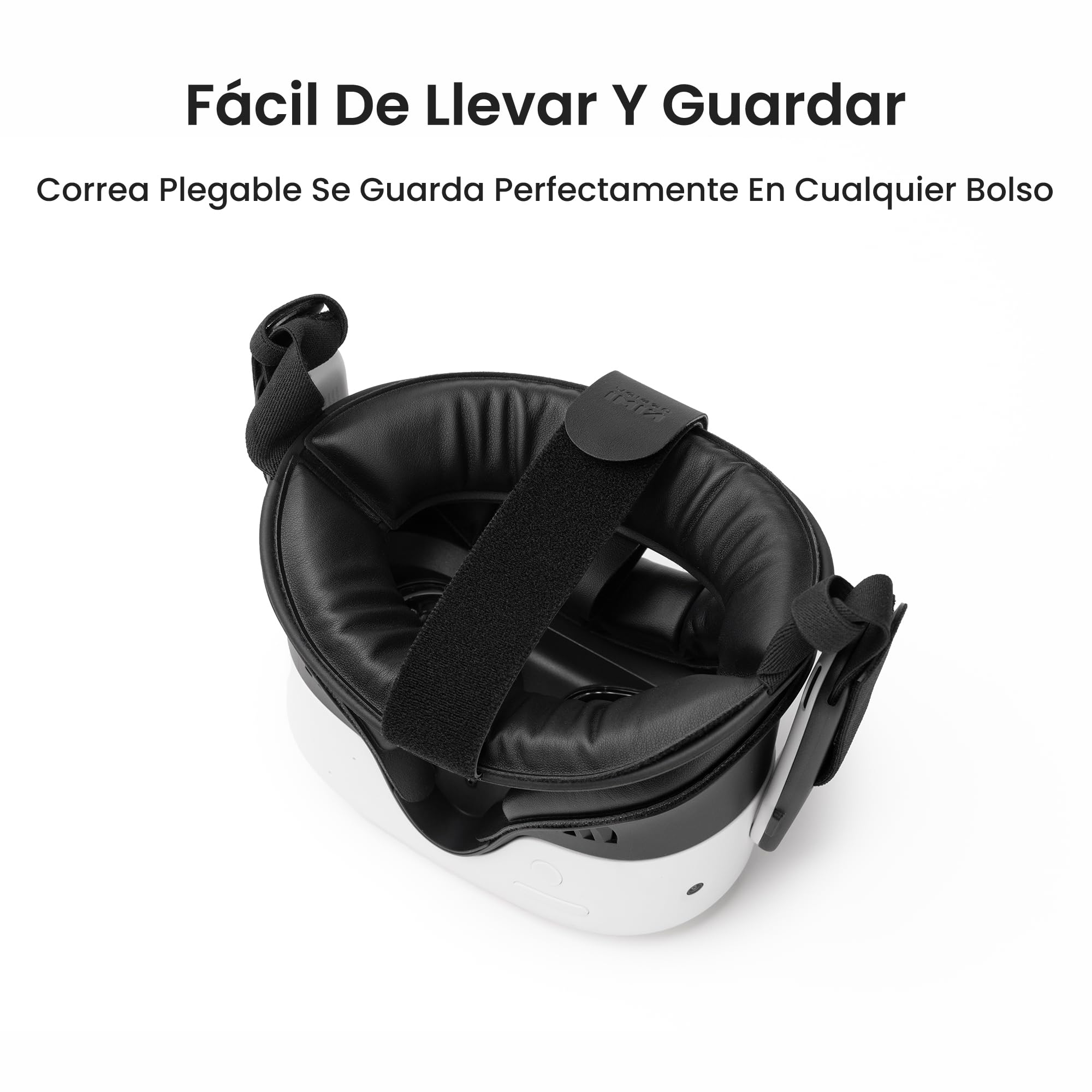 KIWI design K4 Flex Banda Cabeza Confort para Meta Quest 3/3S, Correa Elite Ajustable con Espuma PU para Mayor Comodidad e Inmersión en Juegos RV (Sin Batería)