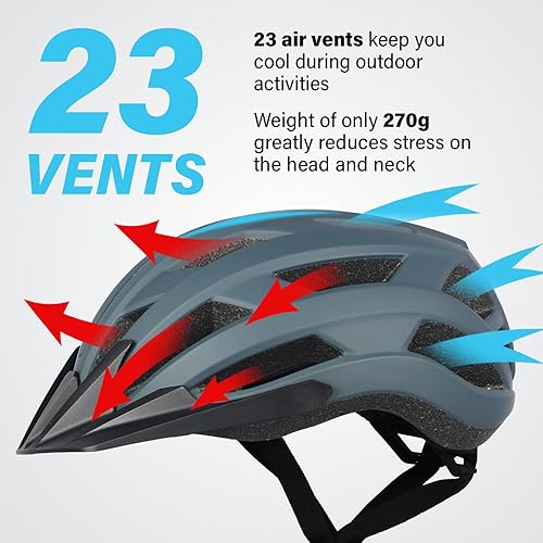 Miniatura 4 de Casco de bicicleta de carretera para adultos jóvenes, casco de bicicleta de montaña ajustable para hombres y mujeres con visera desmontable, 2
