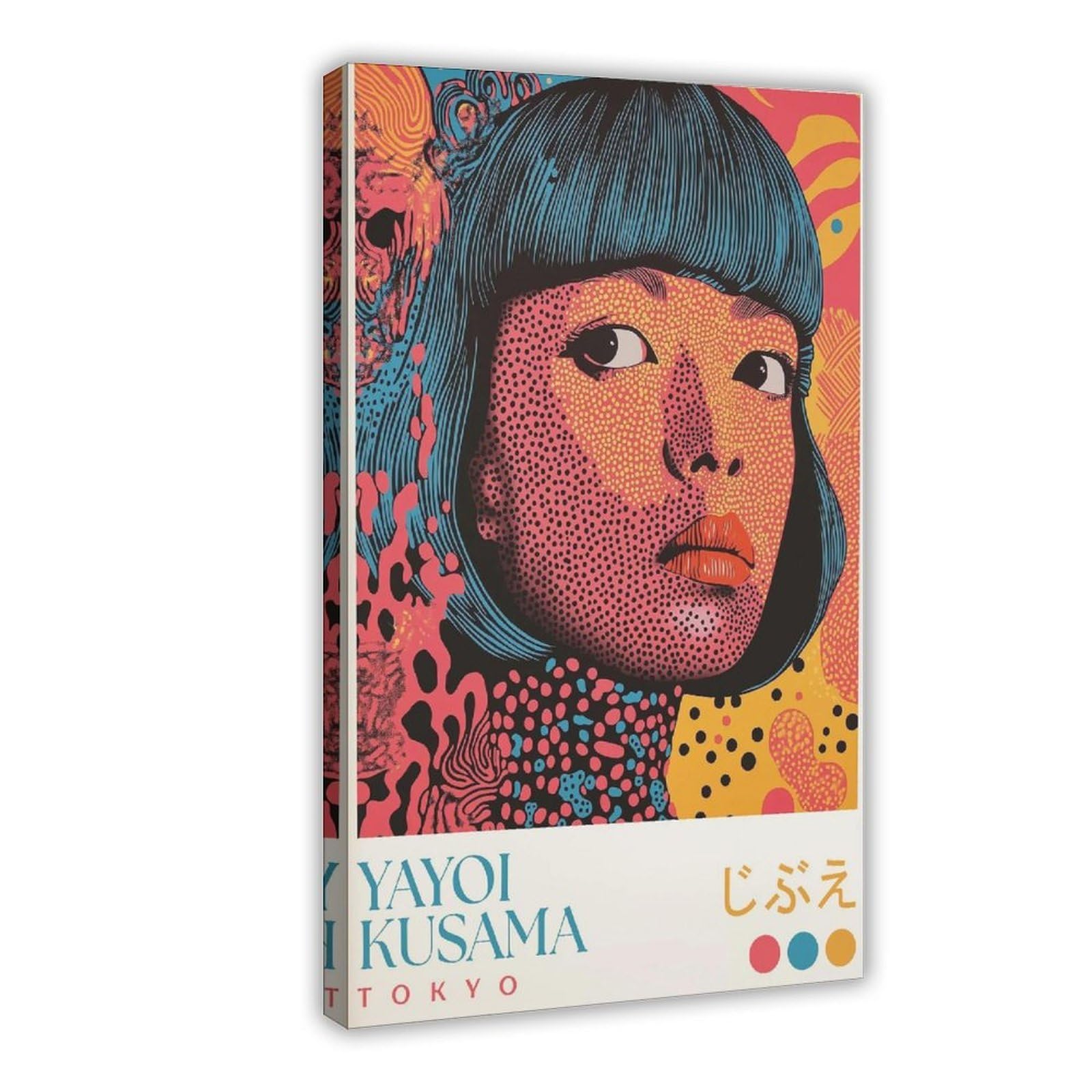 HOHHMY Yayoi Kusama Portrait Canvas Poster for Office Decor Gift