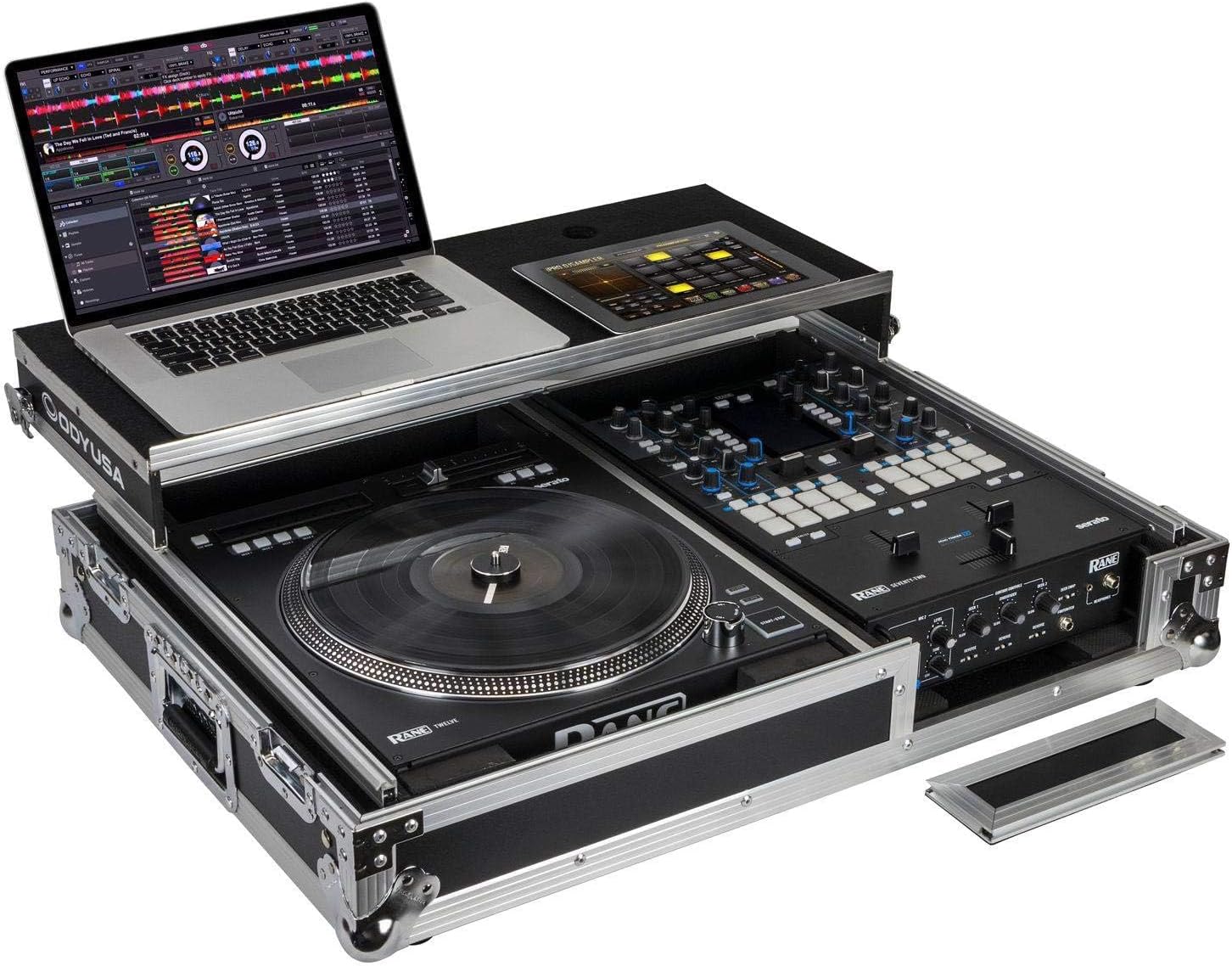 Odyssey Compact DJ Coffin Compatible with Rane Seventy-Two Mixer and Twelve Controller