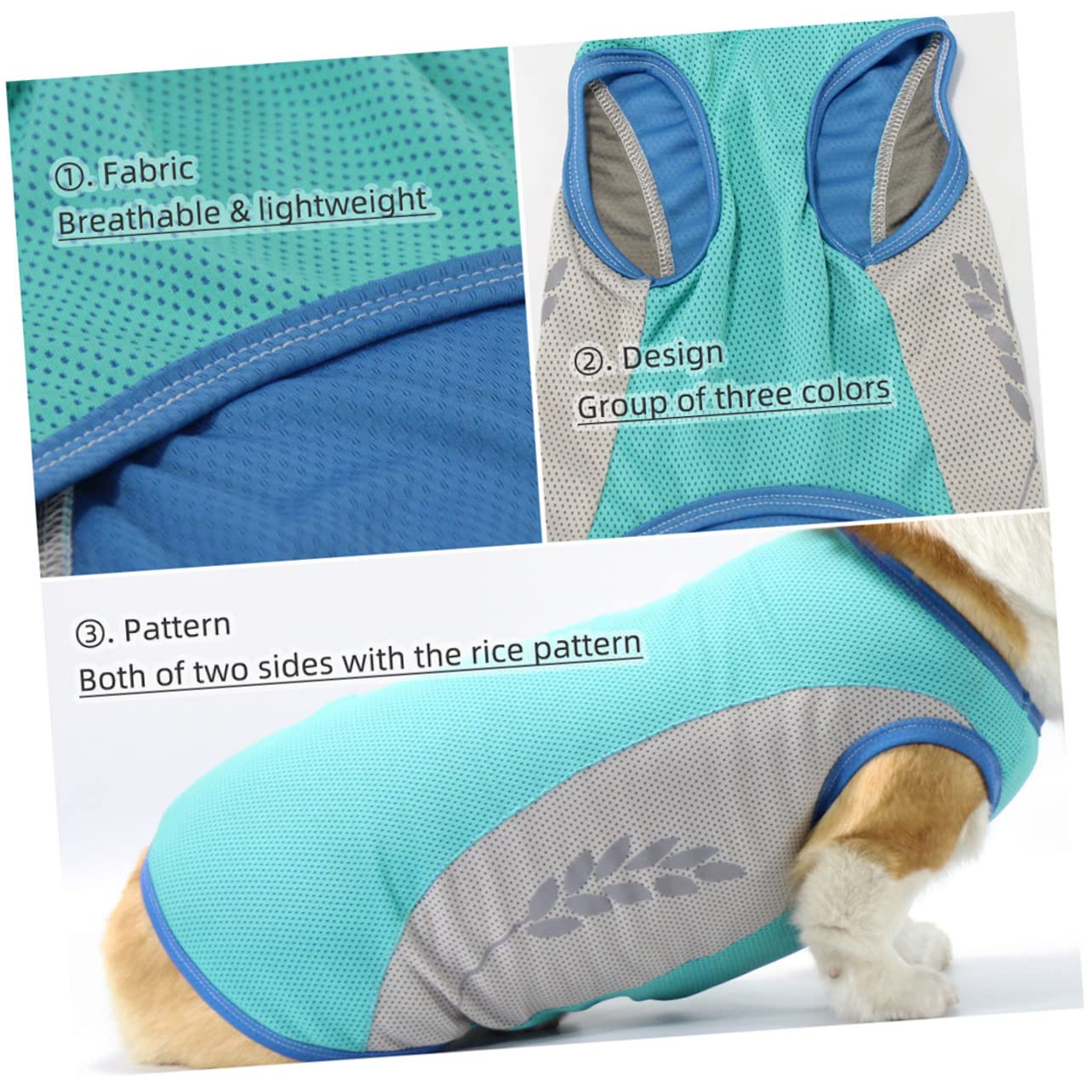 Manteaux de Pluie imperméables pour Chien, imperméable pour Chien, 5 pièces, Gilet rafraîchissant pour Animaux de Compagnie, Robe d'été, Sangle de Poitrine, Che