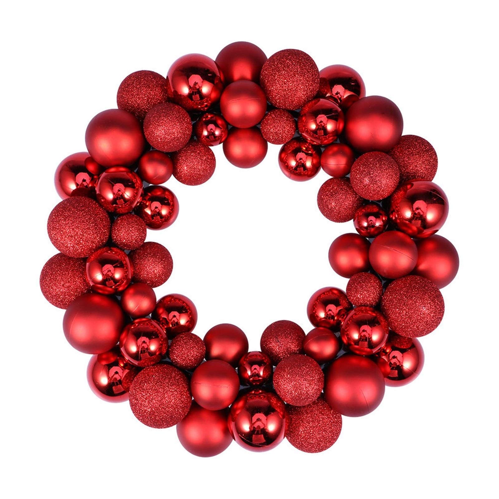 Guirlande de Noël suspendue ornée de boules élégantes pour une décoration extérieure durable