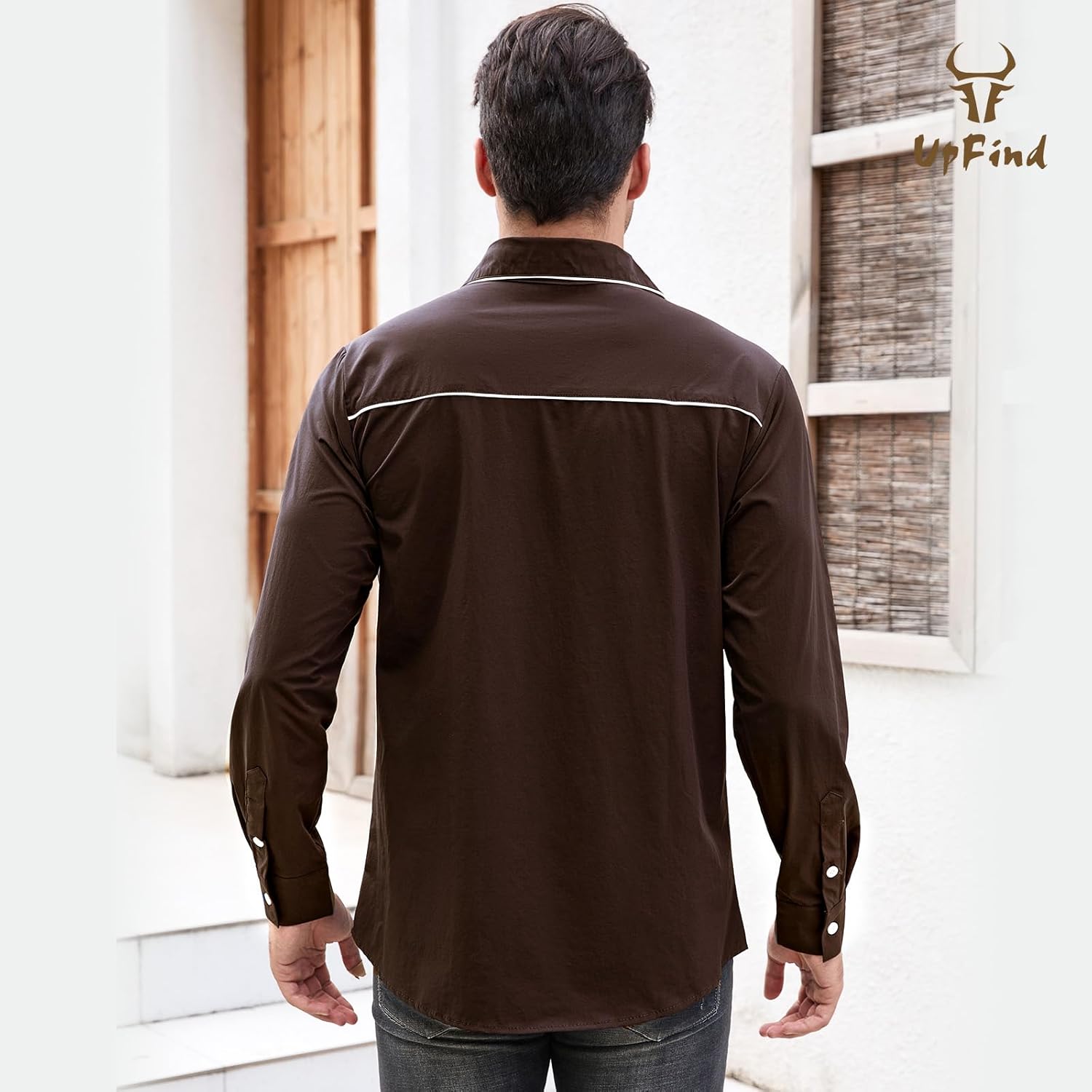 Western Shirts for Men Cowboy Shirts Long Sleeve Embroidered Country Shirt Slim Fit Button Down Shirt Casual Work - Image 4