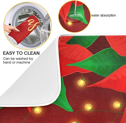 Vista 262 de Tapete de secado de platos de mariposas botánicas para encimera de cocina, almohadilla de secado de microfibra absorbente, grande, 18 x 24 pulgadas