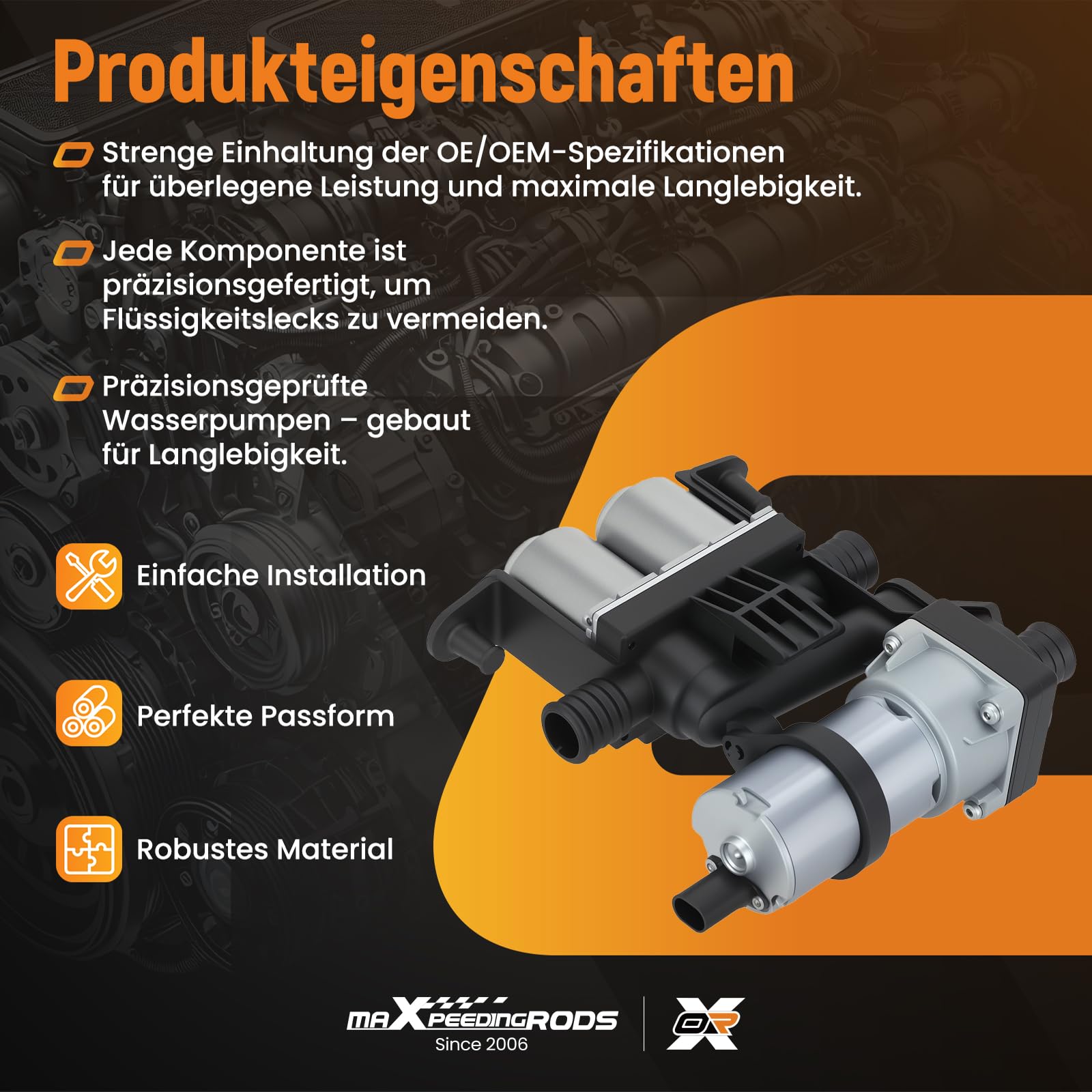 maXpeedingrods Elektroniczny zawór regulacji ogrzewania pompa do BMW 525i 530i 540i 64118374994