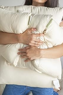 White Lotus Home Kapok Sleep Pillow with Organic Sateen Outer Case with Zipper | 20x26 - Standard Medium Pillow