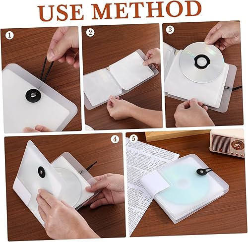 Miniatura 8 de SUPVOX Estuche de almacenamiento con soporte de CD 12 Capacidad Cd Bag DVD Case Secure Buckle Design