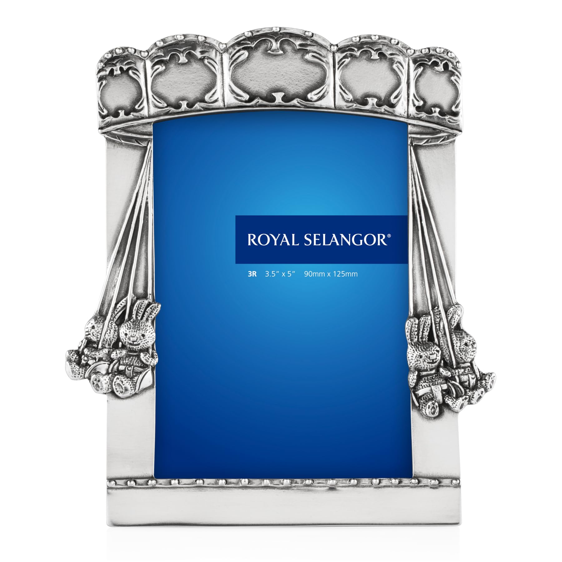 Royal Selangor Hand Finished Bunnies Day Out Collection Pewter Carousel Photo Frame (3R) Gift