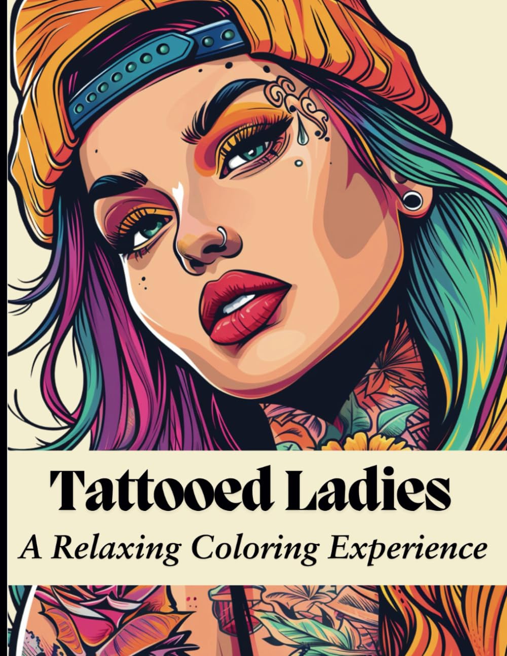 Tattooed Ladies Adult Coloring Book And Its Appealing And Thoughtful Images, Artistic Tattoos for Relaxation And Creativity.