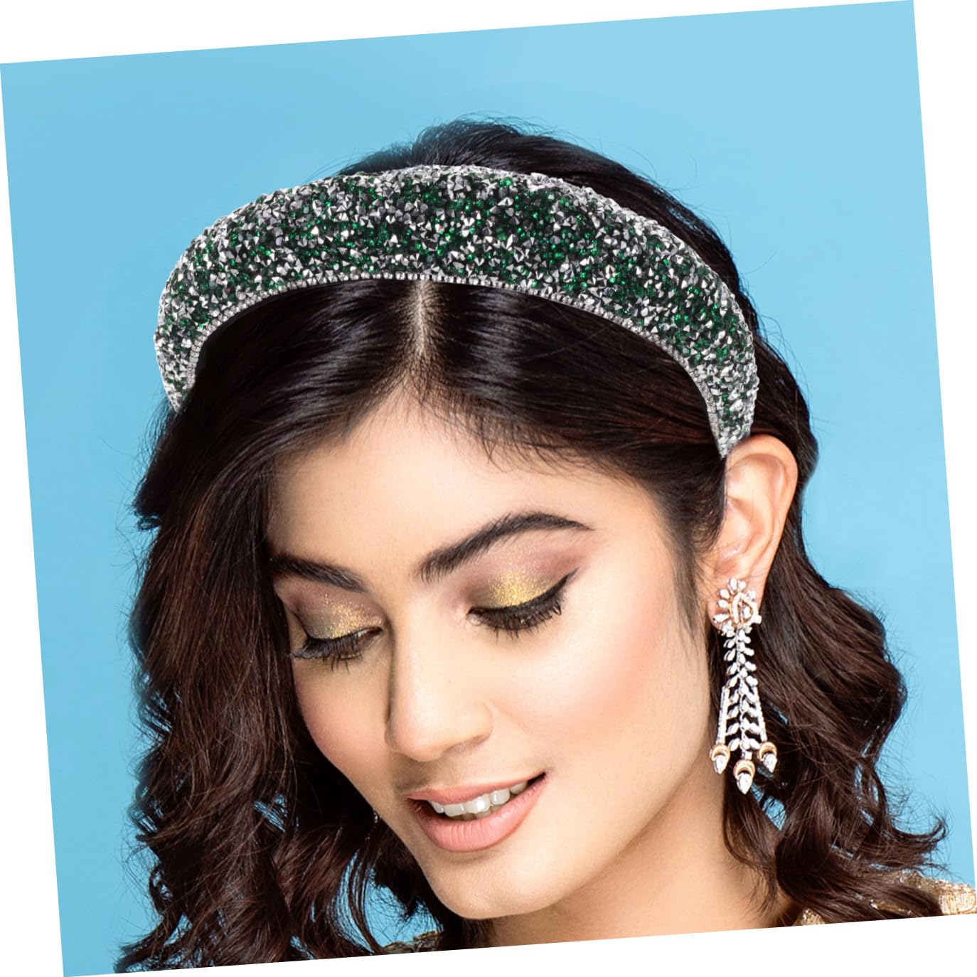 FRCOLOR 5stücke Dekoratives -haarband Mit Glitzersteinen Breiter Haarschmuck Für Besondere Anlässe Eleganter Haarreif Für Perfektes Accessoire Für Hochzeiten Und Fotoshootings