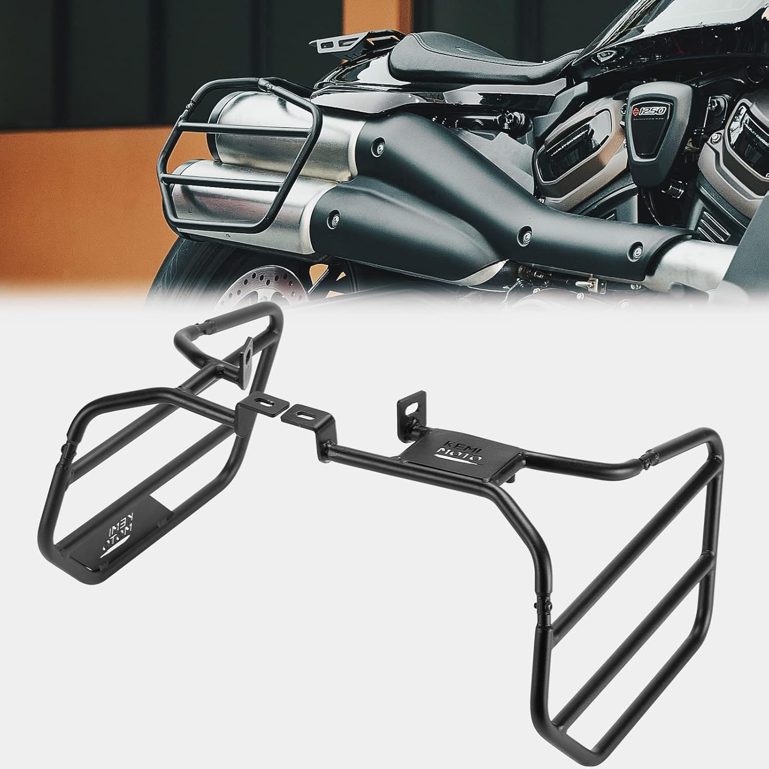 KEMIMOTO Motorcycle Saddlebag Guards Support Kit, Saddle