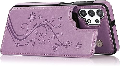 Vista 16 de Funda de teléfono para Samsung Galaxy A32 5G de 6.5 pulgadas con protector de pantalla de vidrio templado, tarjetero/tarjetero/cartera, soporte