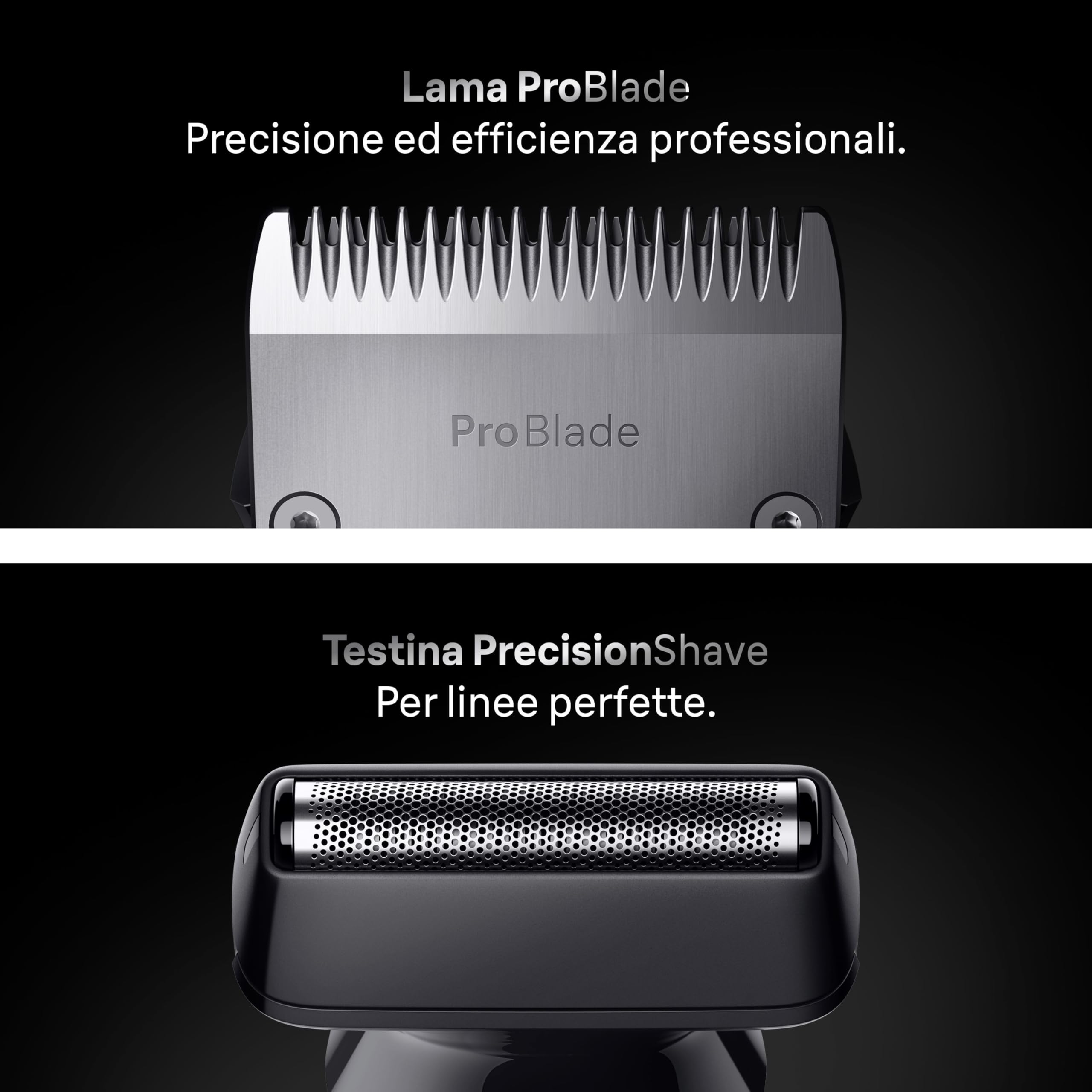 Braun Rifinitore All-In-One Series 7 AIO7565, Rasoio Elettrico Barba E Capelli 13In1 Con Lama ProBlade E Tecnologia AutoSense, 120 Min. Di Autonomia, Pettini Aree Sensibili E Sfumatura, Wet&Dry, Blu