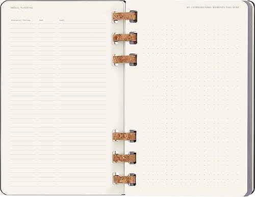 Miniatura 6 de Moleskine Agenda con espiral 2024, 12M, grande, negra, tapa dura (5 x 8.25)