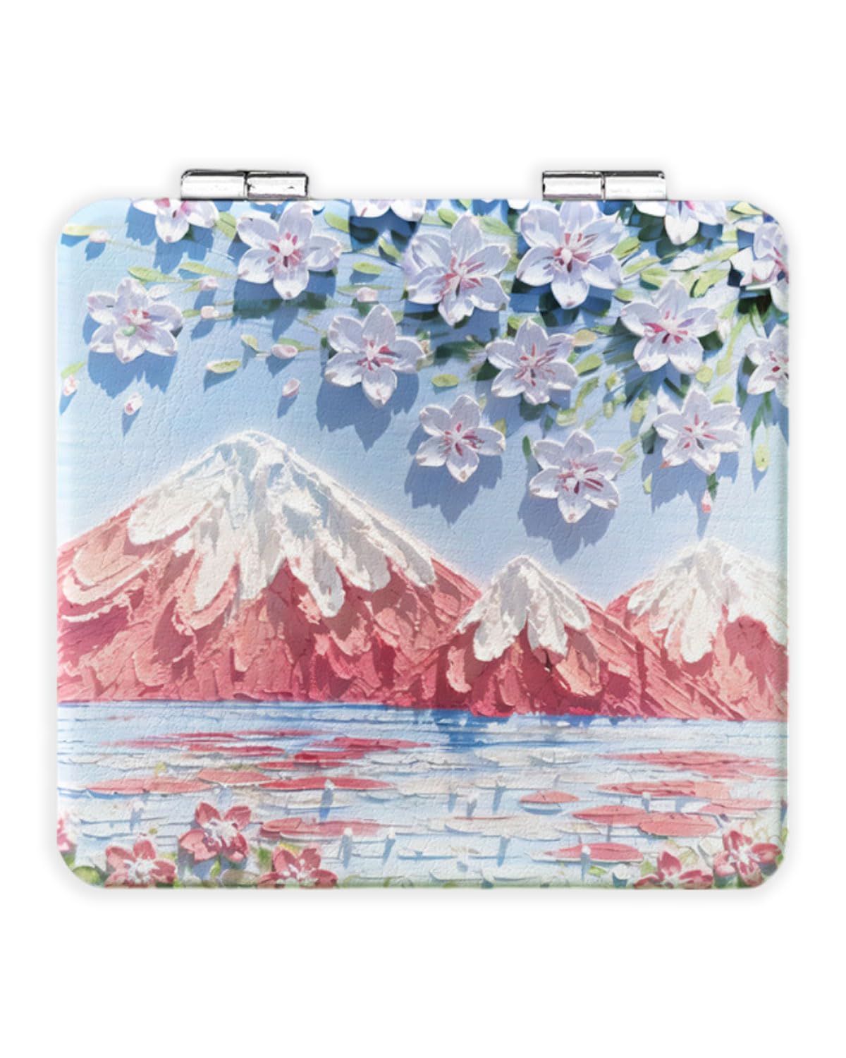 Specchio Compatto, Specchio Tascabile Fiore Retrò, Piccolo Specchio per Borsa, Mini Specchio Portatile per Trucco da Viaggio, Specchio Ingranditore Pieghevole 1x/2x per Donne e Ragazze