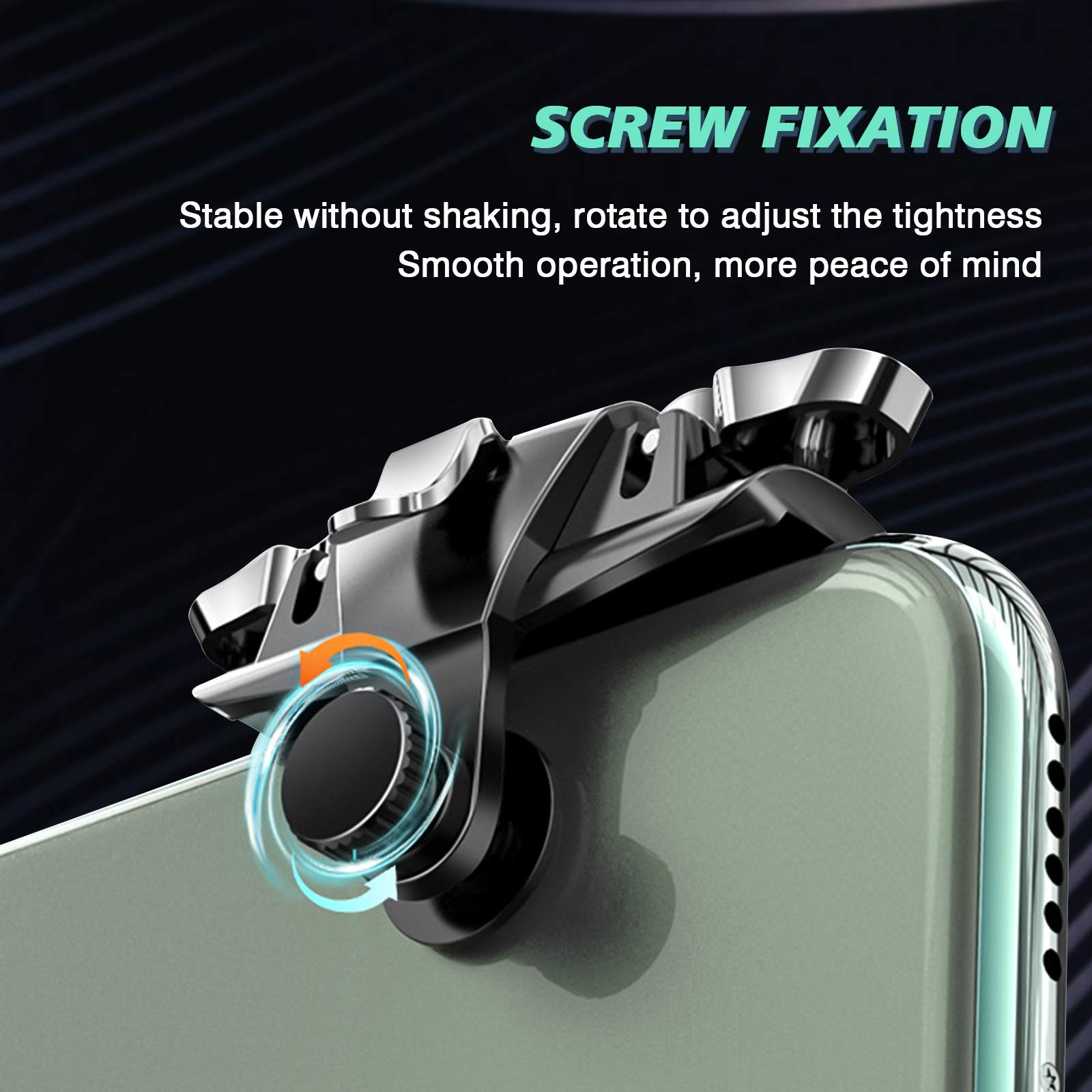 Newseego PUBG Mobile Game Controller Trigger, Mobiltelefon Spiel Tigger Empfindliche Game Joysticks Universal Version für PUBG/Knives Out L1R1-Handy-Controller Trigger für Android & IOS - Schwarz