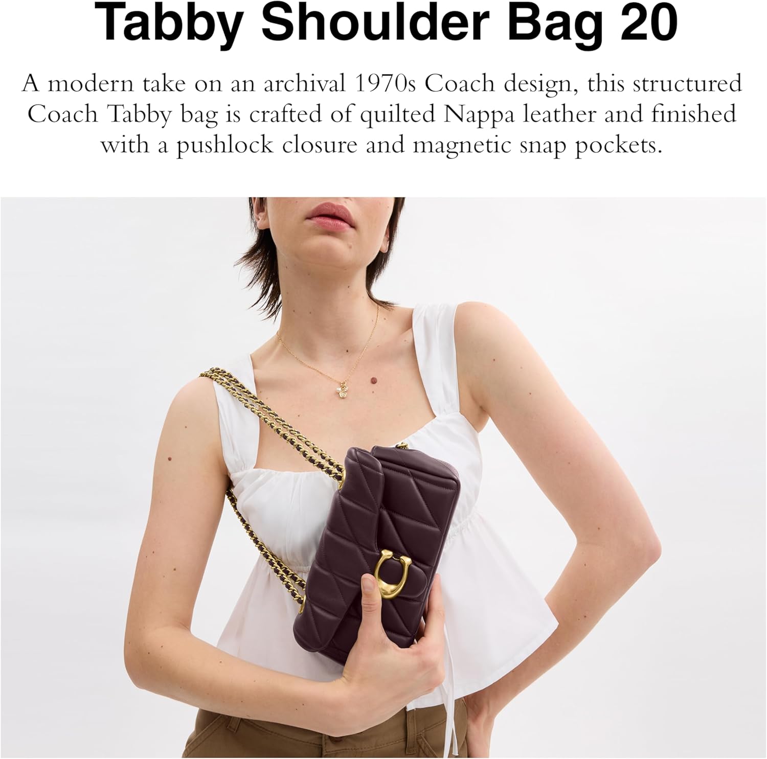 COACH Women's Quilted Leather Tabby 20 Shoulder Bag - Image 3