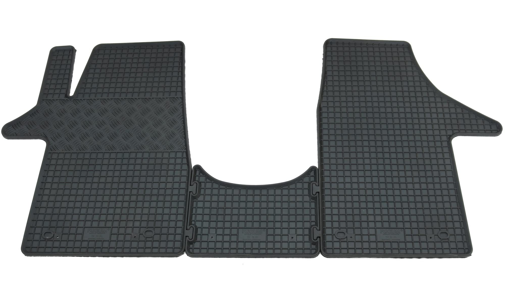 AD Tuning Gummifußmatten Set passend für VW T5 ab 2003 & VW T6 ab 2015 – 3-teilig Auto Fußmatten, Allwetter, rutschfest, wasserfest – RI902778