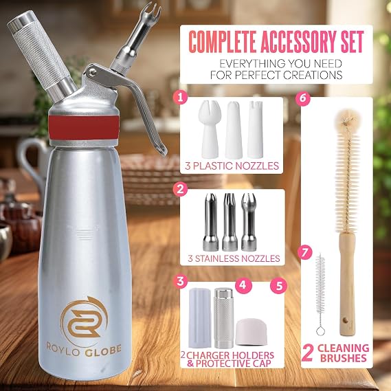 Professional 500ml Aluminum Whipped Cream Dispenser