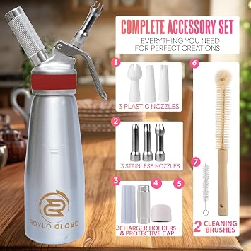 Professional 500ml Aluminum Whipped Cream Dispenser