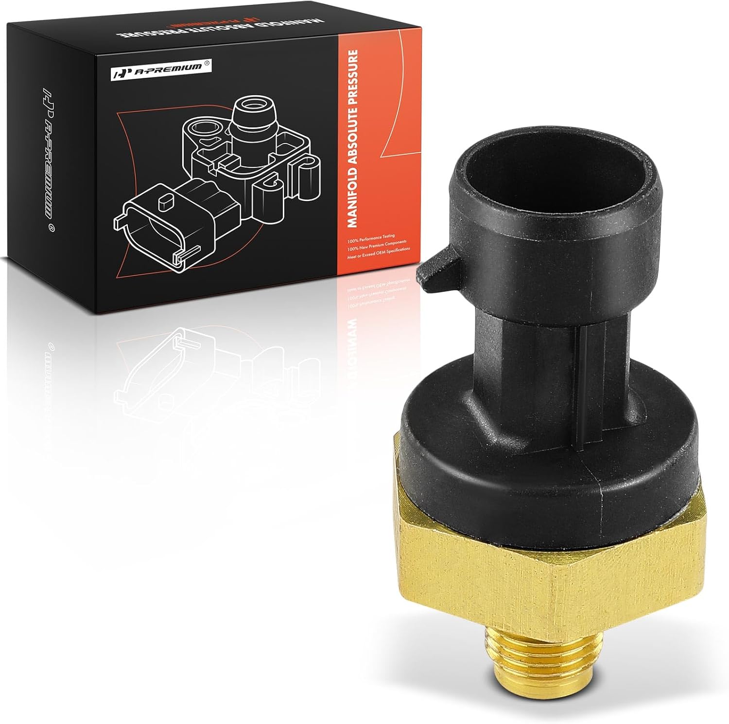 A-Premium Manifold Pressure (MAP) Sensor [3 Pins] Compatible with Ford F-250 F-350 F-450 F-550 Super Duty 2008-2010 6.4L & International Harvester 4300 2013 6.4L, TerraStar 2014 6.4L