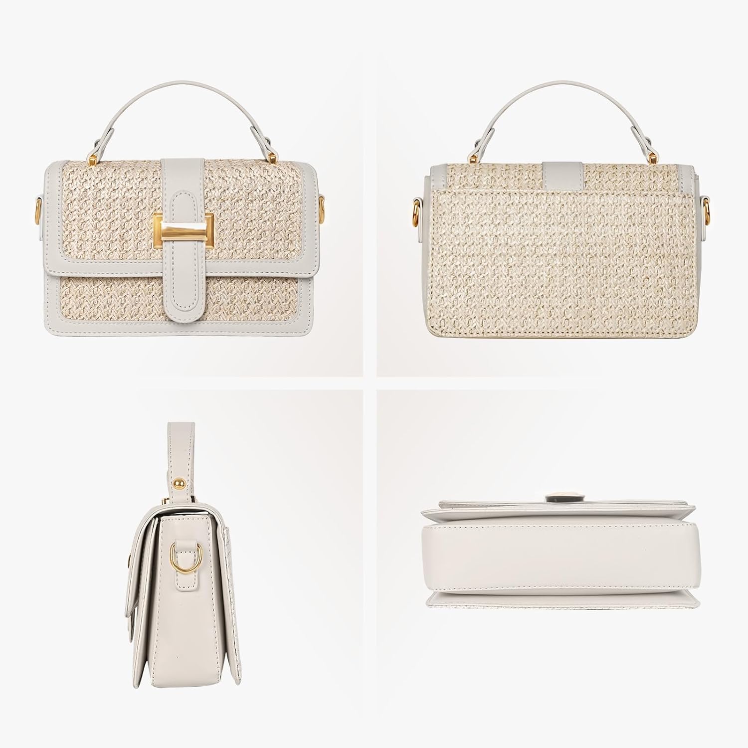 Straw Crossbody Bags for Women Summer Straw Clutch Bag Woven Beach Purse Vacation Handbags | Straw, Summer, Woven, Beach Purse, Vacation, Straw, Summer, Woven, Beach Purse, Vacation - Image 6