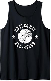 Cutler Bay Vintage All-Stars Retro 80s Basketball Tank Top