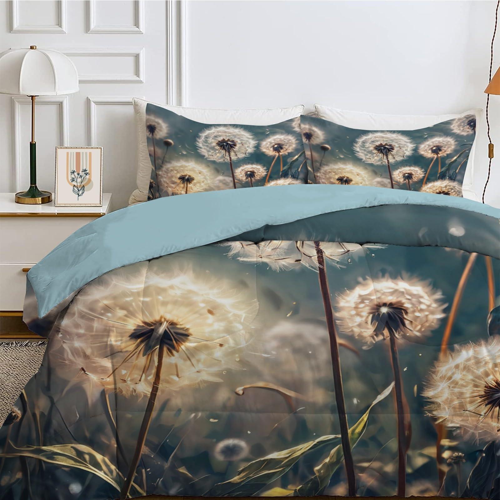 Dekbed, 135 x 200 cm, omkeerbaar dekbed voor het hele jaar, 300 g/m², 4
