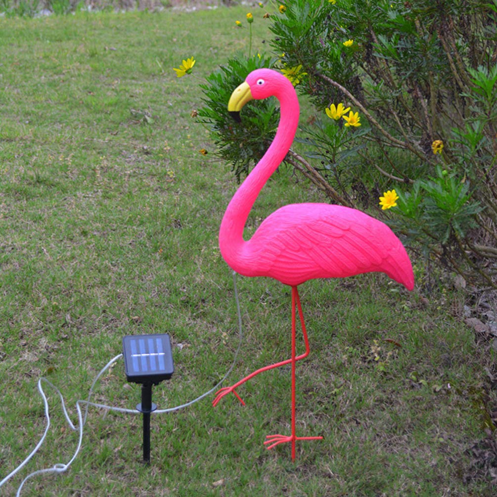 Uonlytech Solar Flamingo Lights Outdoor Solar Pathway Light Flamingo Garden Animal Lamp for Outside, Pathways, Patio Decor : Patio, Lawn & Garden