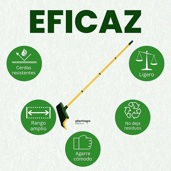 PLANTAWA Cepillo para Césped Artificial con Mango Extensible Desmontable 0,80–1,40 m | Limpieza, Peinado y Mantenimiento de Césped Sintético, Alfombrillas y Jardín - 2