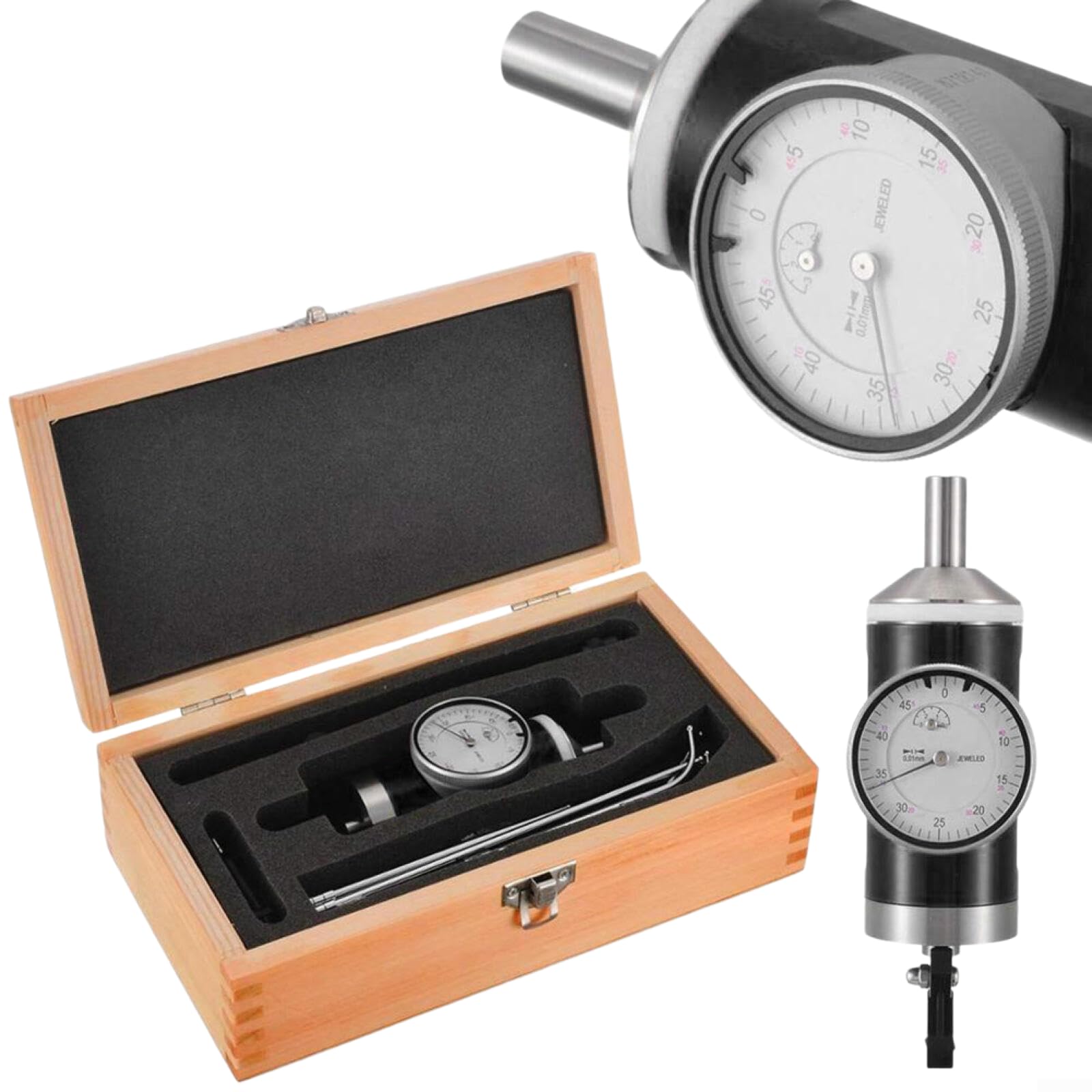 Indicateur à Cadran De Centrage Coaxial - Précision 0,01 Mm - Plage 0-3 Mm - Pour Perçage Et Fraisage Horizontal/vertical - 6