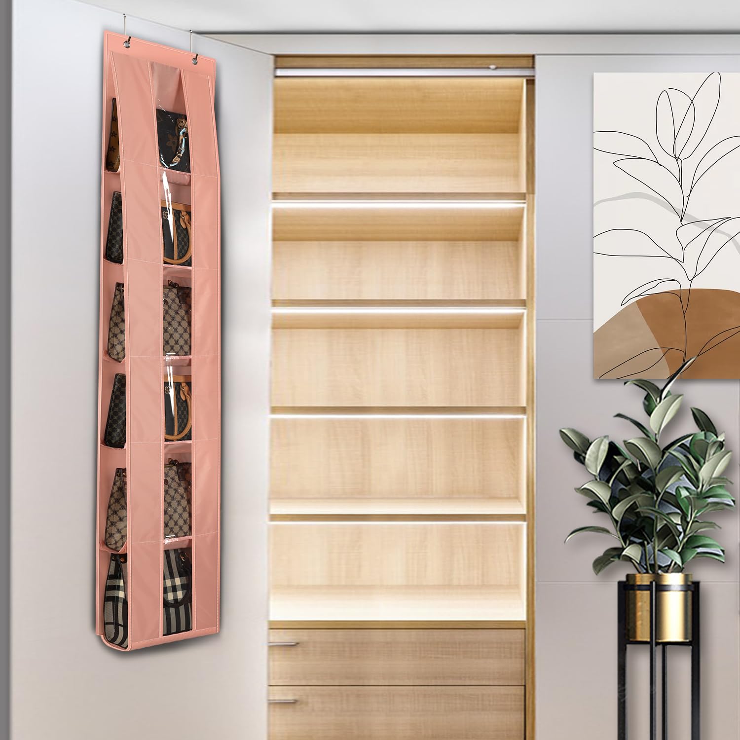 aufbewahrung schals garderobe Lirex Handtaschen Aufbewahrung,Schal Aufbewahrung,Taschen Garderobe,Taschenaufhängung,Taschenaufbewahrung,Taschen Tür, Hellrosa Küche, Haushalt & Wohnen Größe:Für Spielzeug-Einkaufstasche StorageWorks Aufbewahrungsbox unter dem Zubehör Werkstatt