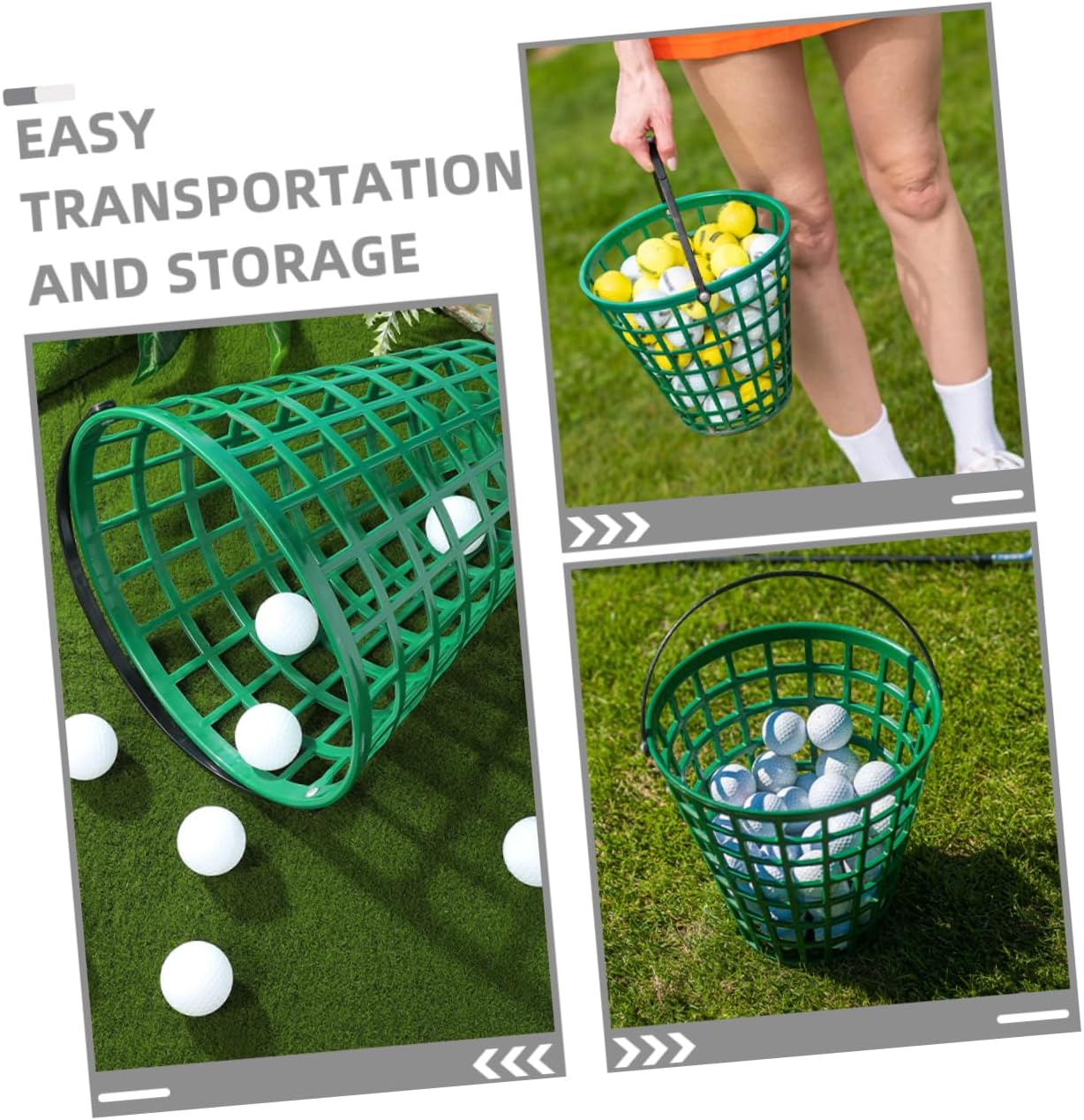 VOSAREA 2pcs Portable Golf Holder Basket Plastic Storage Container for Organizing Golf