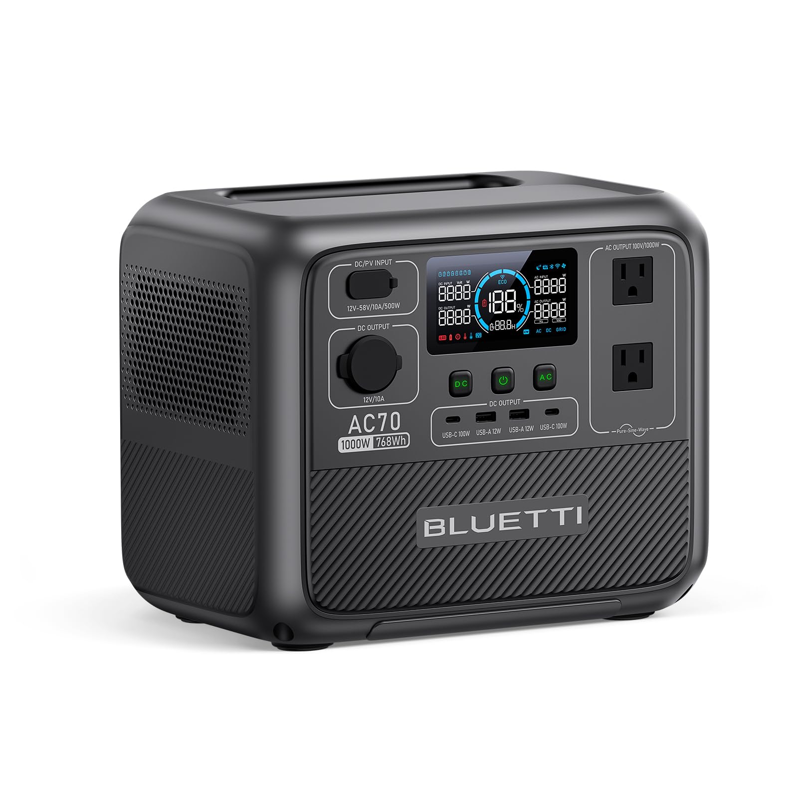 Amazon.co.jp: BLUETTI ポータブル電源 EB70S 大容量716Wh/218000mAh 
