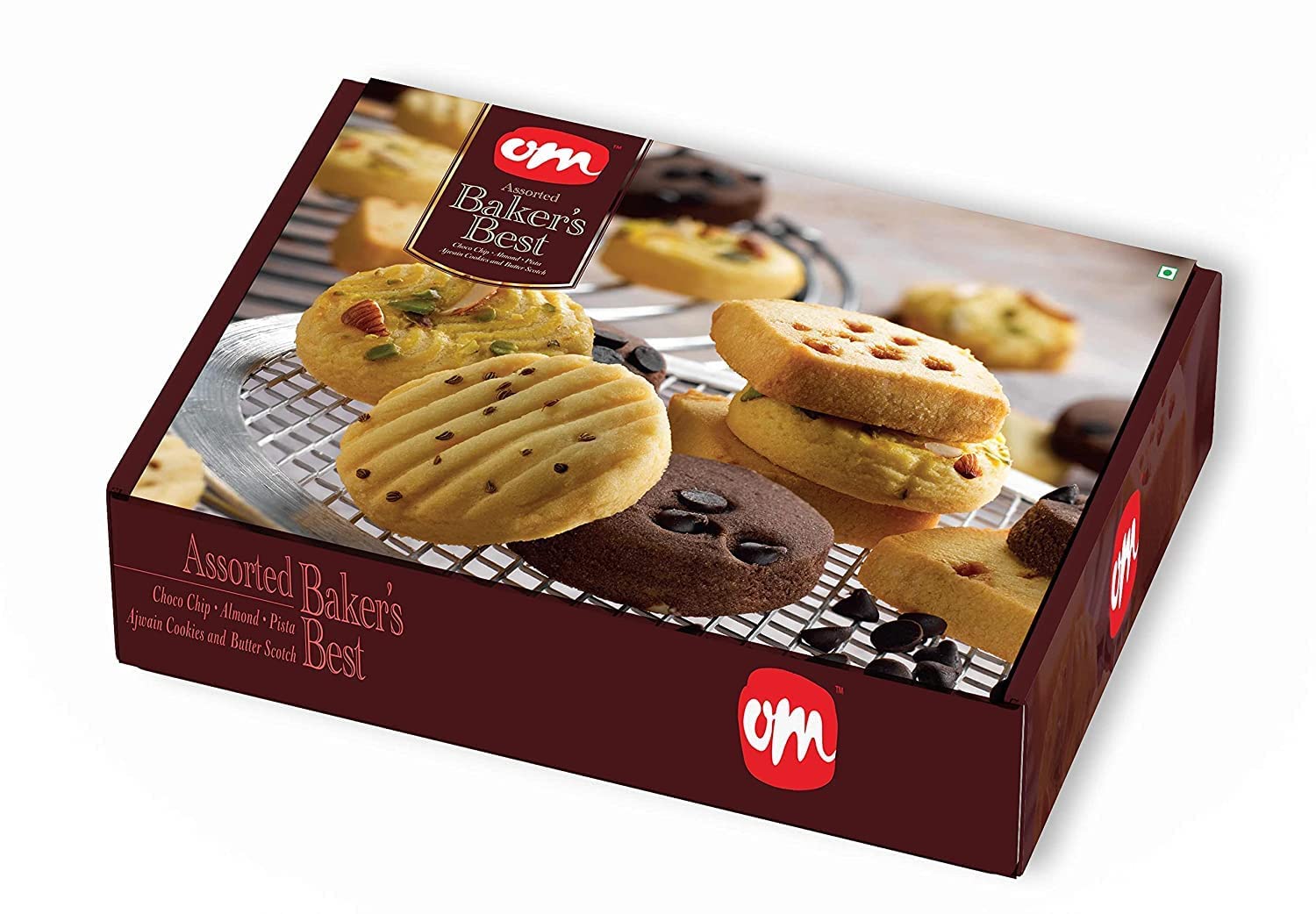Om Sweets & Snacks Cookies Gift Pack | Collection Cookies | Delight Combo | Choco Chip, Almond, Pista, Ajwain Cookies and Butter Scotch | Family Snacks Biscuit | Tea time | Mid day snacks | 600g (B09XF67GPC) Amazon Price History, Amazon Price Tracker