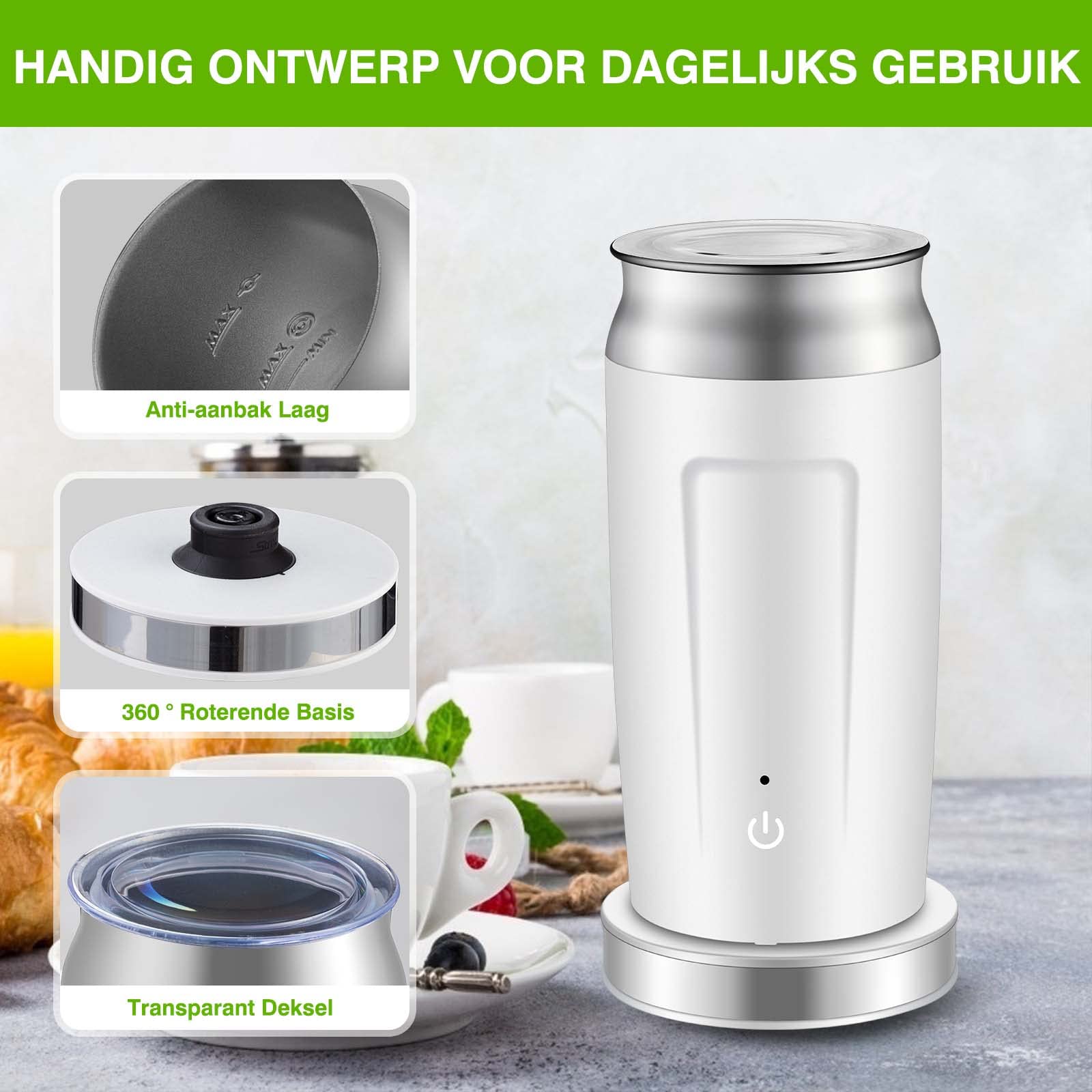Proficook ® melkopschuimer met warme en koude functie 501033