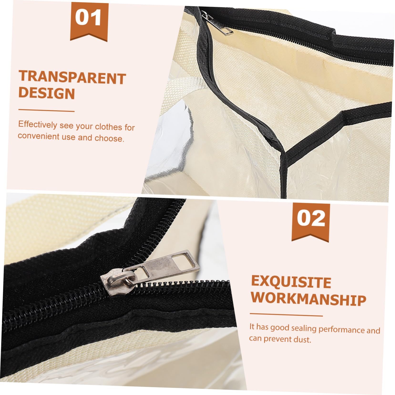 Organizador de Bolsos Colgante Transparente Pvc 15 Piezas para Armario | Diseño Transparente, Fácil de Limpiar y Portátil, para Dormitorio y Hogar, Selección Rápida en Perchas y Bolsas