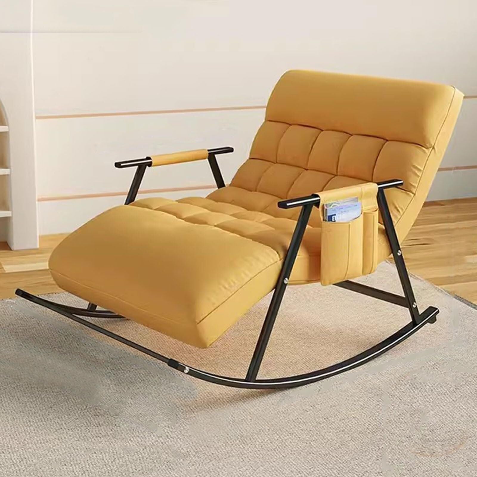 Chaise longue salon avec bascule fauteuil et poche de rangement confort
