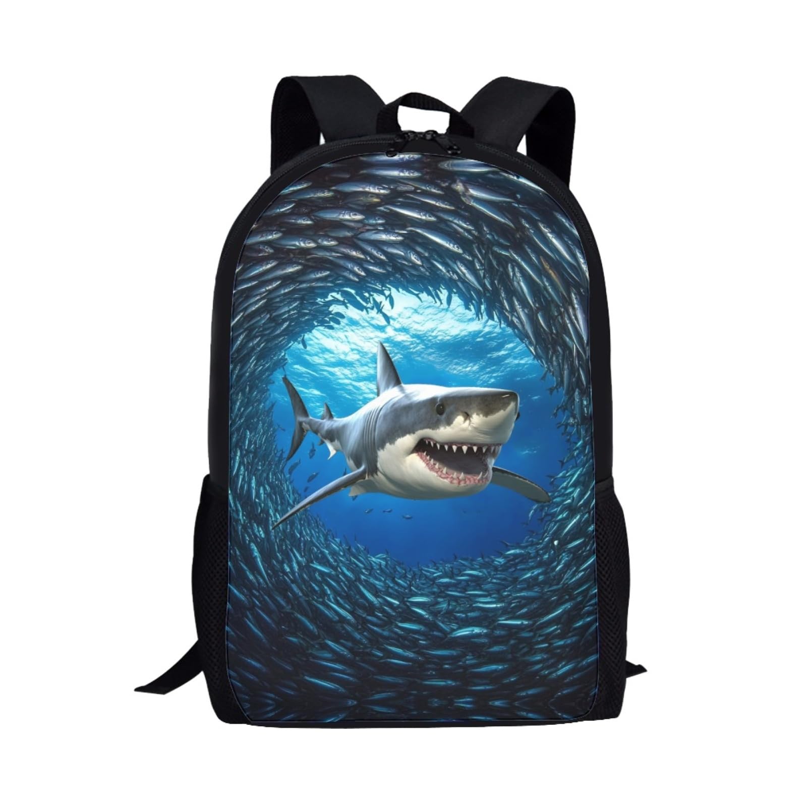 Showudesigns Shark Backpack for Primary Boys Girls Ocean Bookbag Elementary School Kids Back Bag Blue Animal Bagpack
