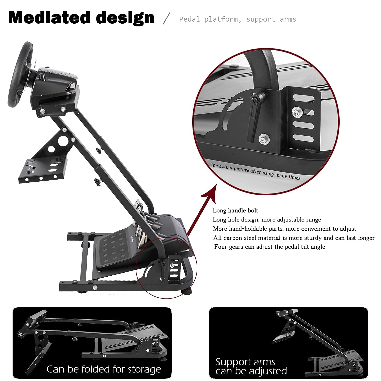 Buy Marada Steering Wheel Stand Shift Lever with Multiple Holes fit Logitech G25 G27 G29 G920